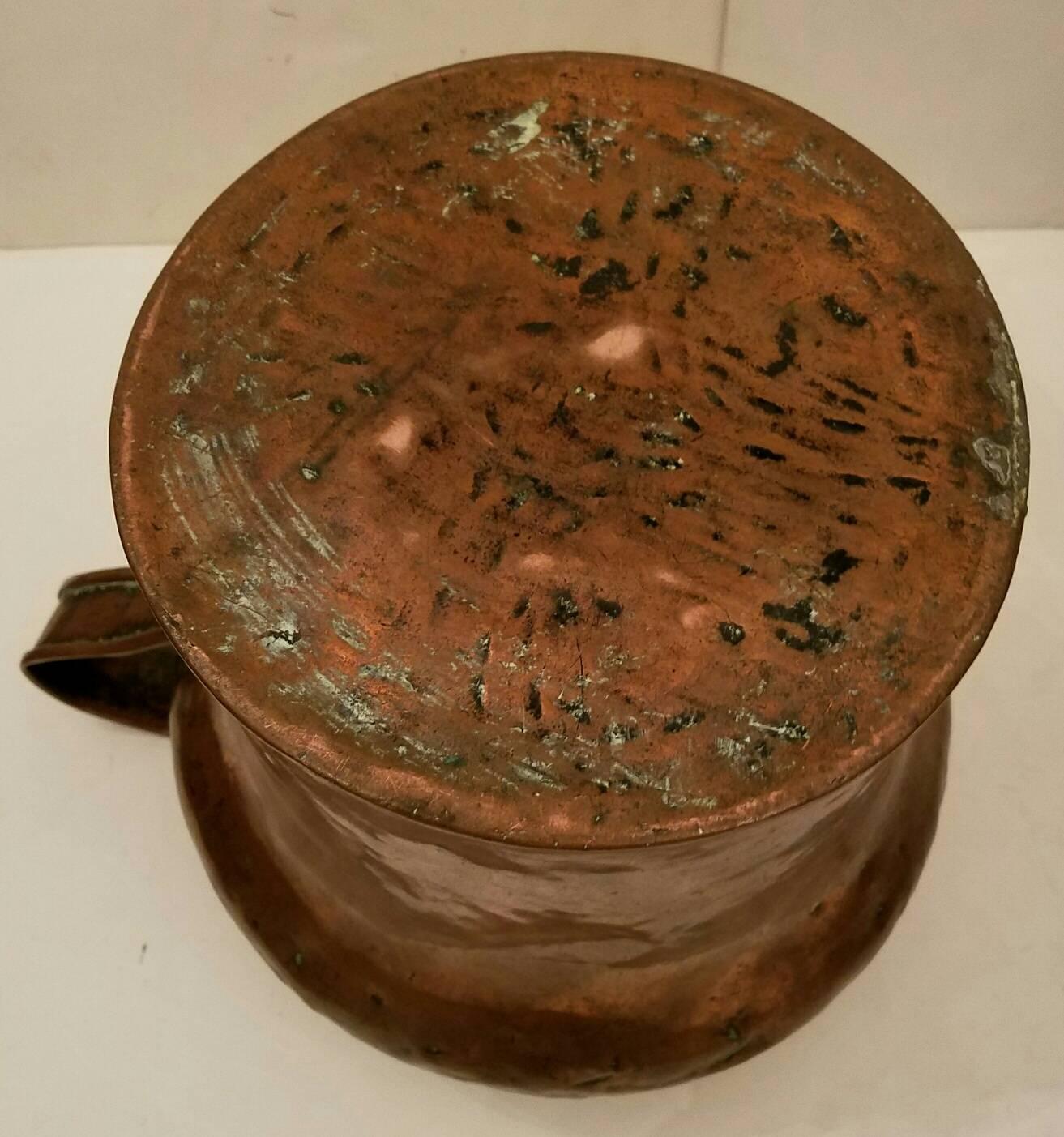 Unknown Three Large Antique Copper Pots For Sale