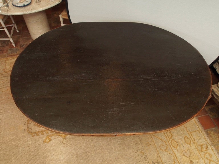 19th century French oval wine table, circa 1890.