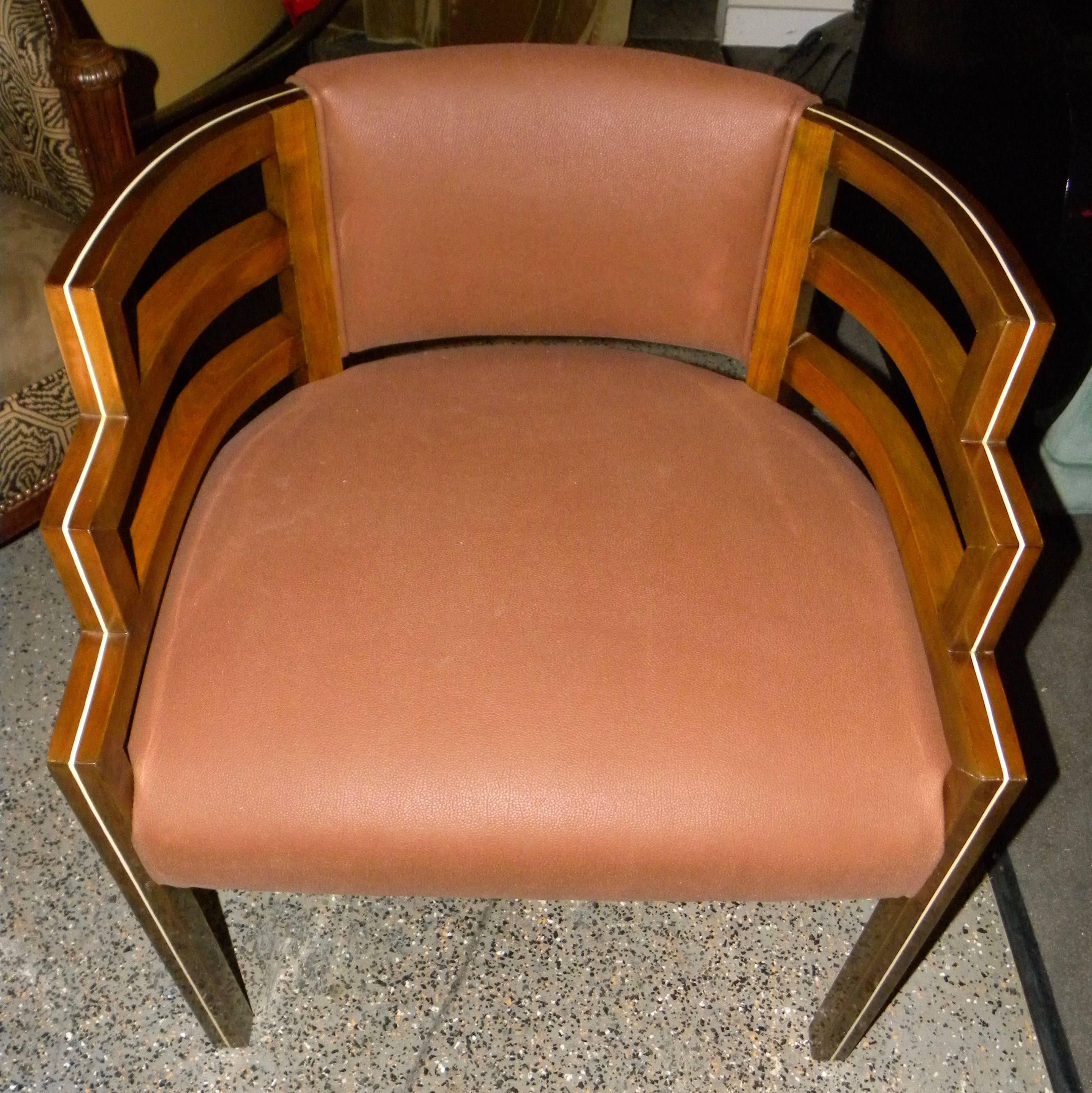 Pair of Kem Weber Style Art Deco Side Chair 2