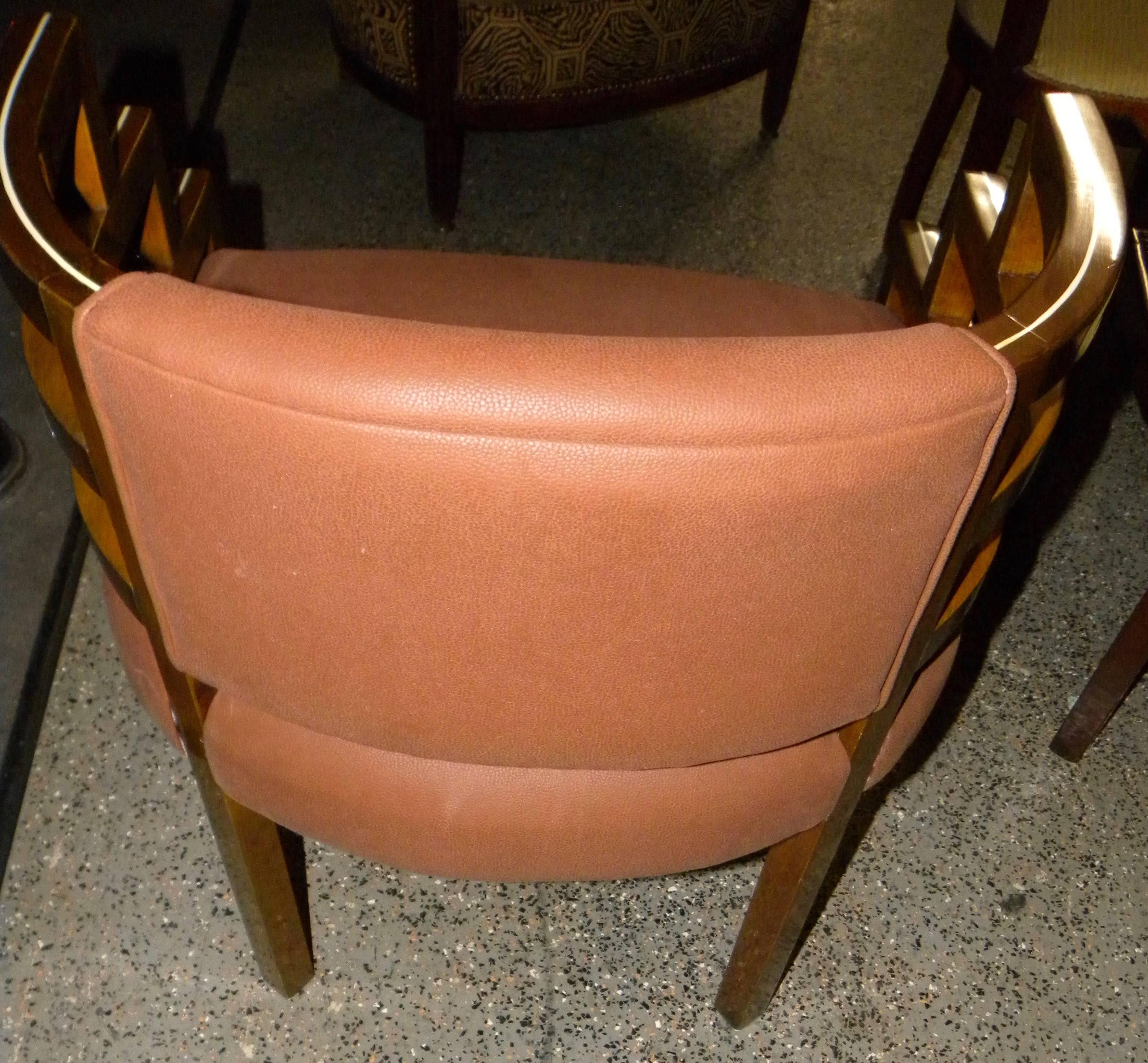 Contemporary Pair of Kem Weber Style Art Deco Side Chair
