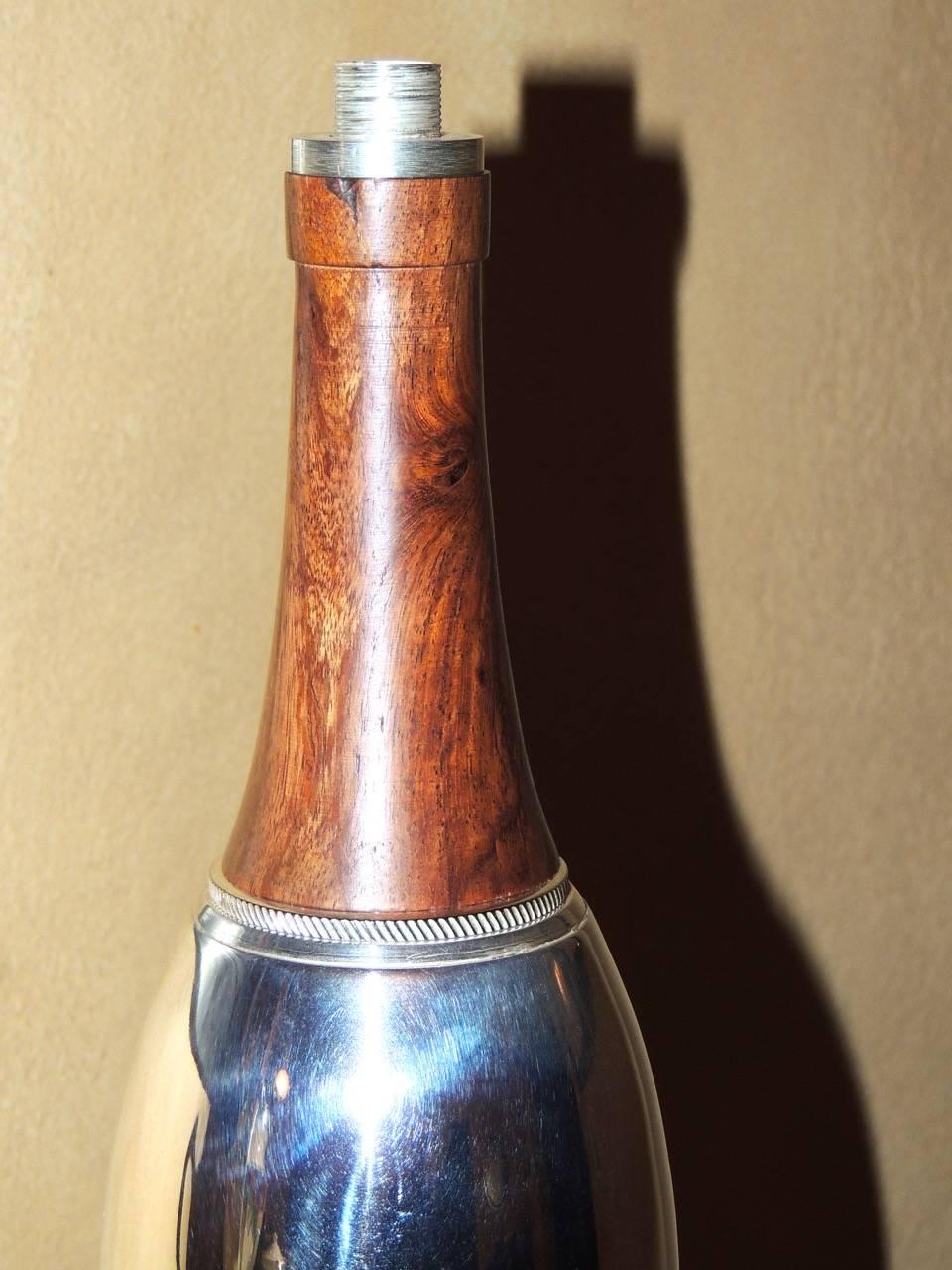 Art Deco Silver Champagne Bottle Cocktail Shaker 2