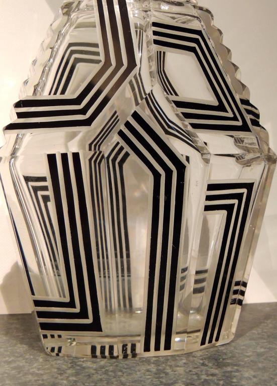 Art Deco Czech Decanter with Six Glasses by Karl Palda at 1stdibs