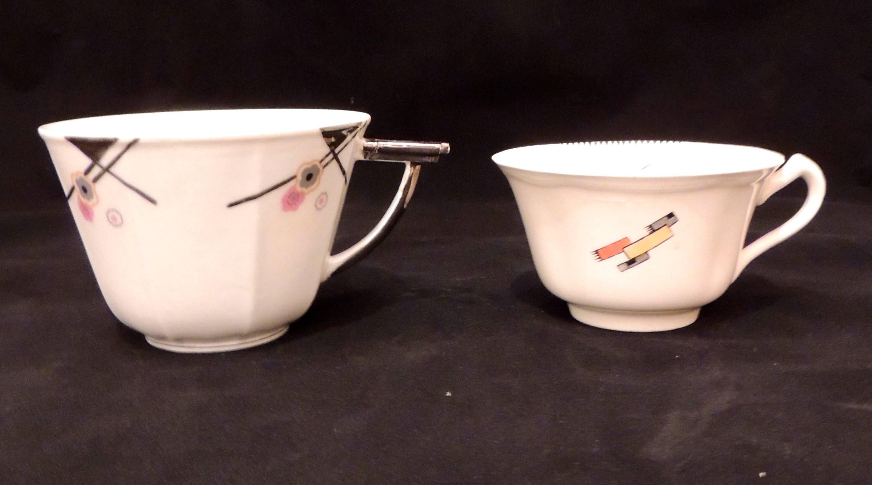 French TLB Limoges Art Deco Coffee, Tea or Chocolate Set