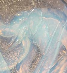 Muller Freres Luneville Hunters and Elephant Opalescent Glass Plate