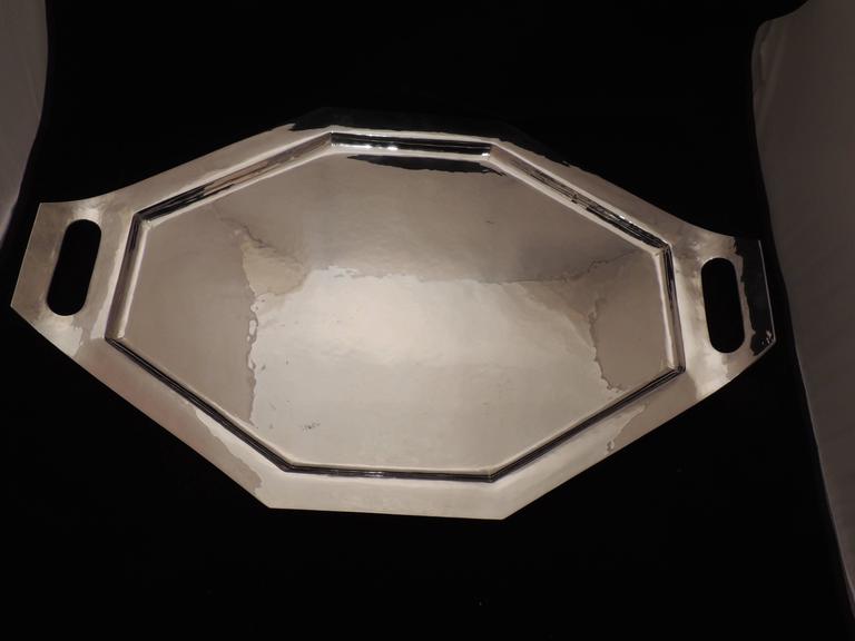 Art Deco Silver Tea and Coffee Service Dome Topped For Sale 3