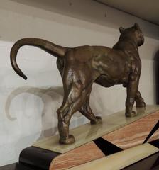 Bronze Art Deco Lion Sculpture