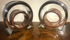 Moderne Art Deco Industrial Bookends circa Chase