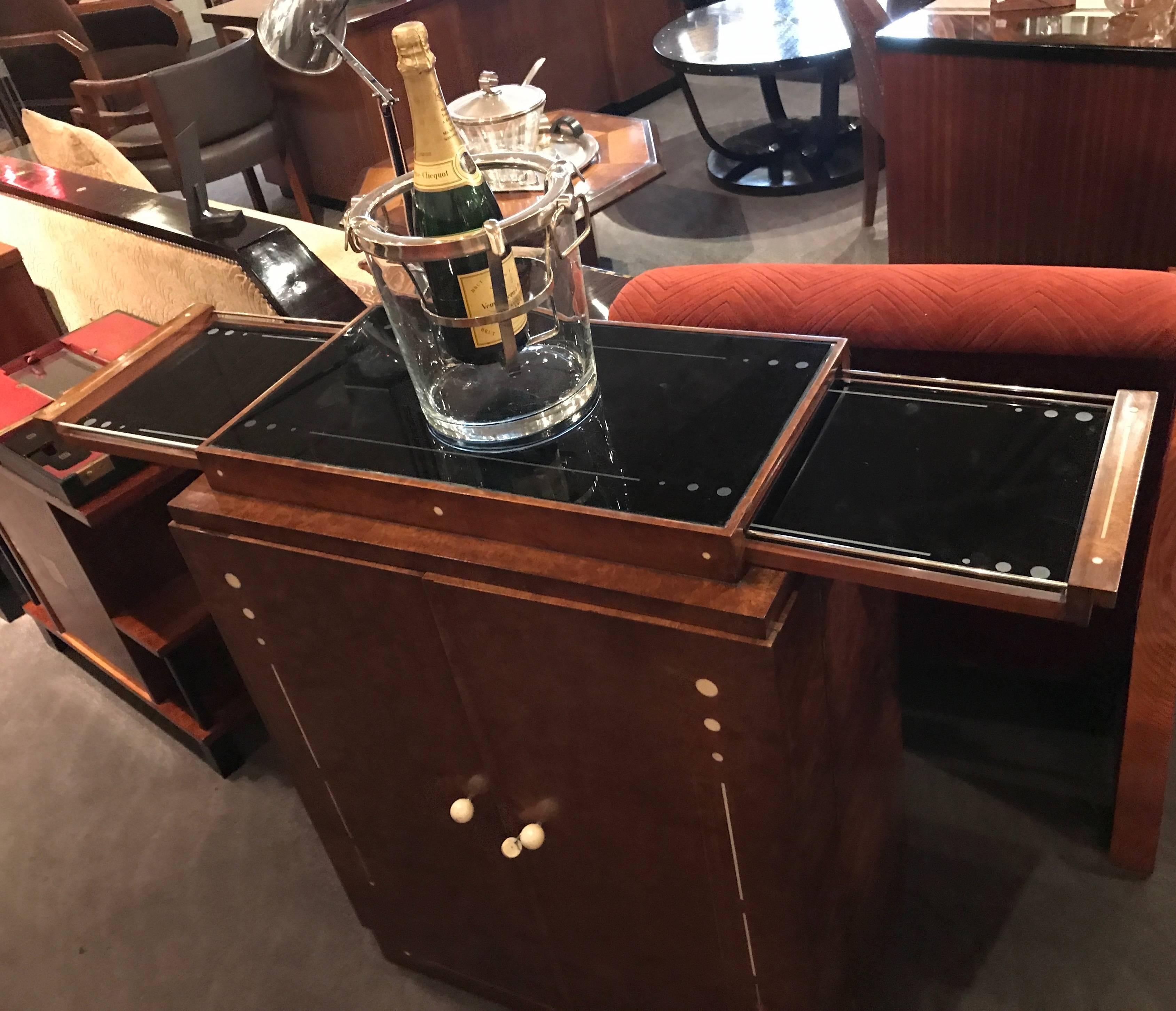 Art Deco Cabinet Bar with Storage, Shelves Unique In Excellent Condition In Oakland, CA