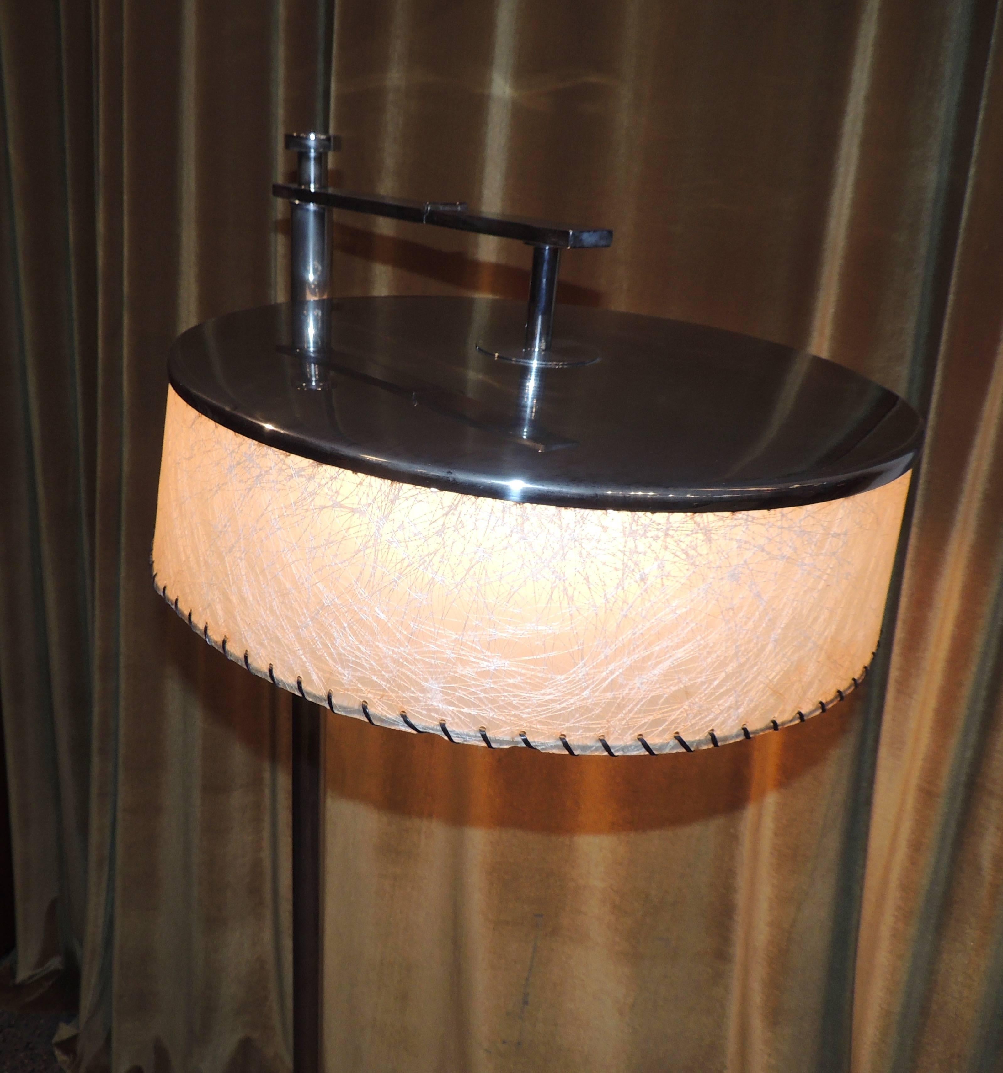 Convertible Midcentury Art Deco Floor Lamp by Kurt Versen 2