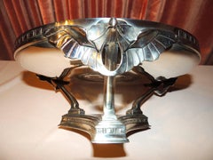 Silver Centerpiece with Eagles by WMF Transition Art Nouveau to Art Deco