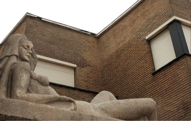 Art Deco Masterpiece Bronze Reclining Sculpture Important Artist Jan Anteunis For Sale 4