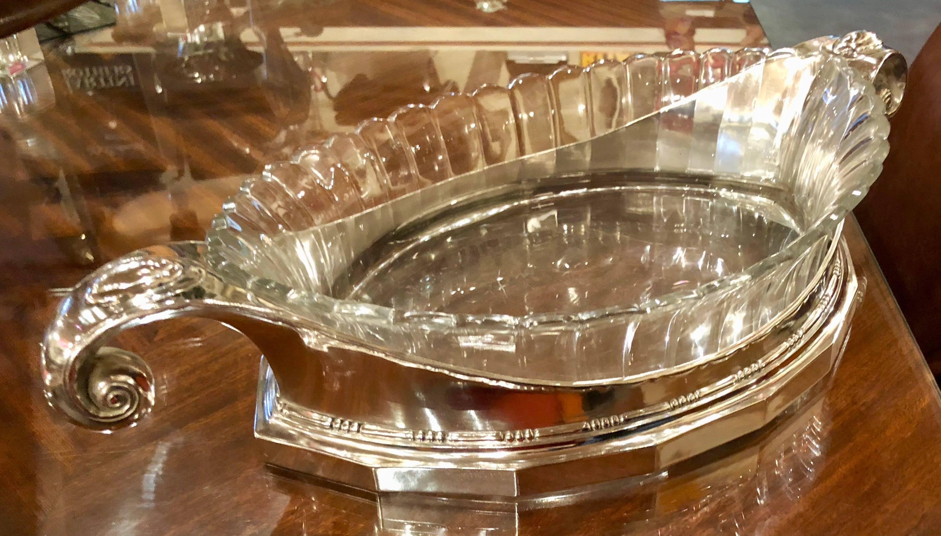 French Art Deco Centrepiece by Sue et Mare for Christofle, Gallia, 1930 In Excellent Condition In Oakland, CA