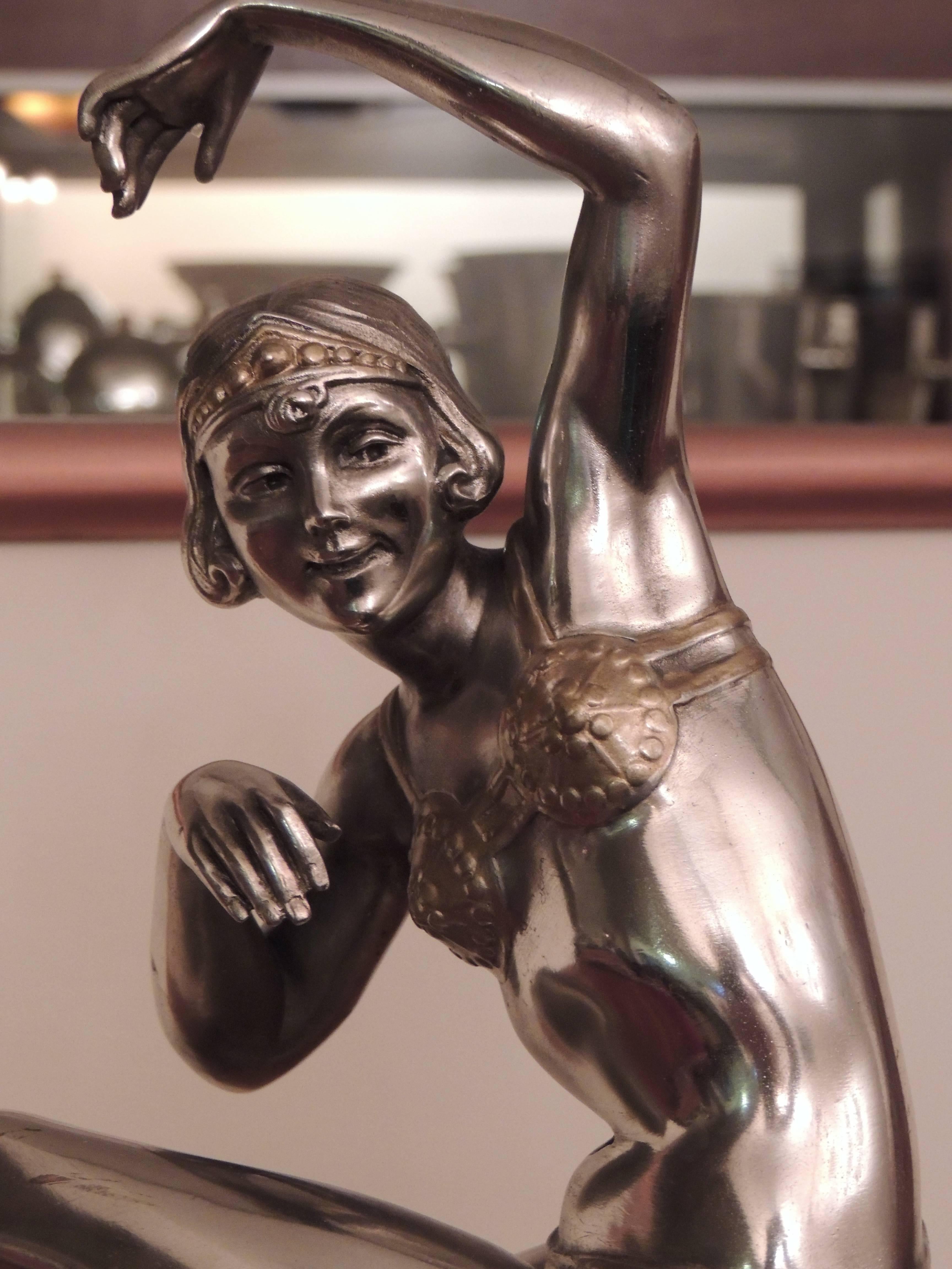Art Deco Harem Dancer Sculpture by Van de Voorde 1