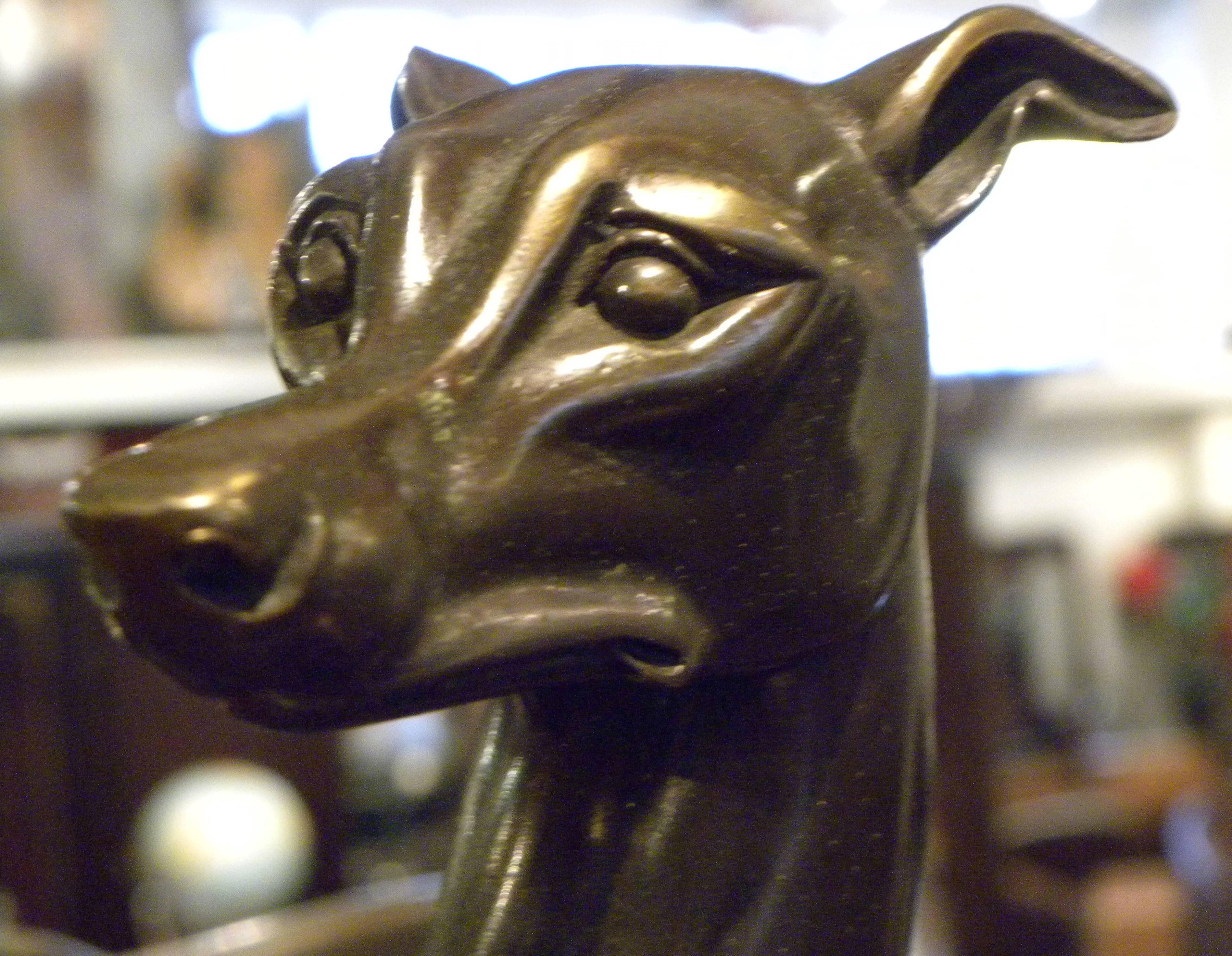 Marble Art Deco Dog Statue by Rochard