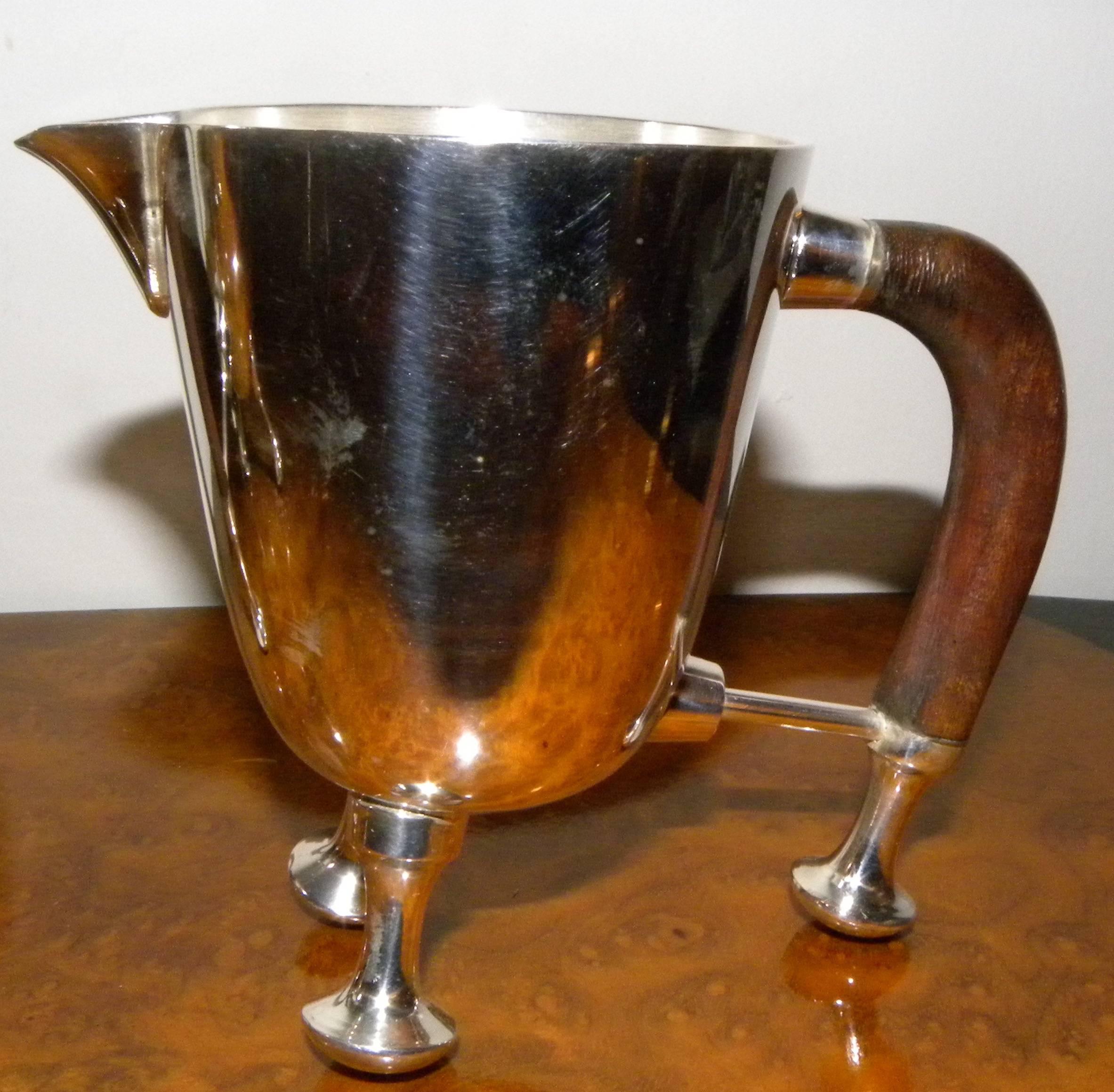 Mid-20th Century Silver Art Deco Midcentury Tea and Coffee Service Set