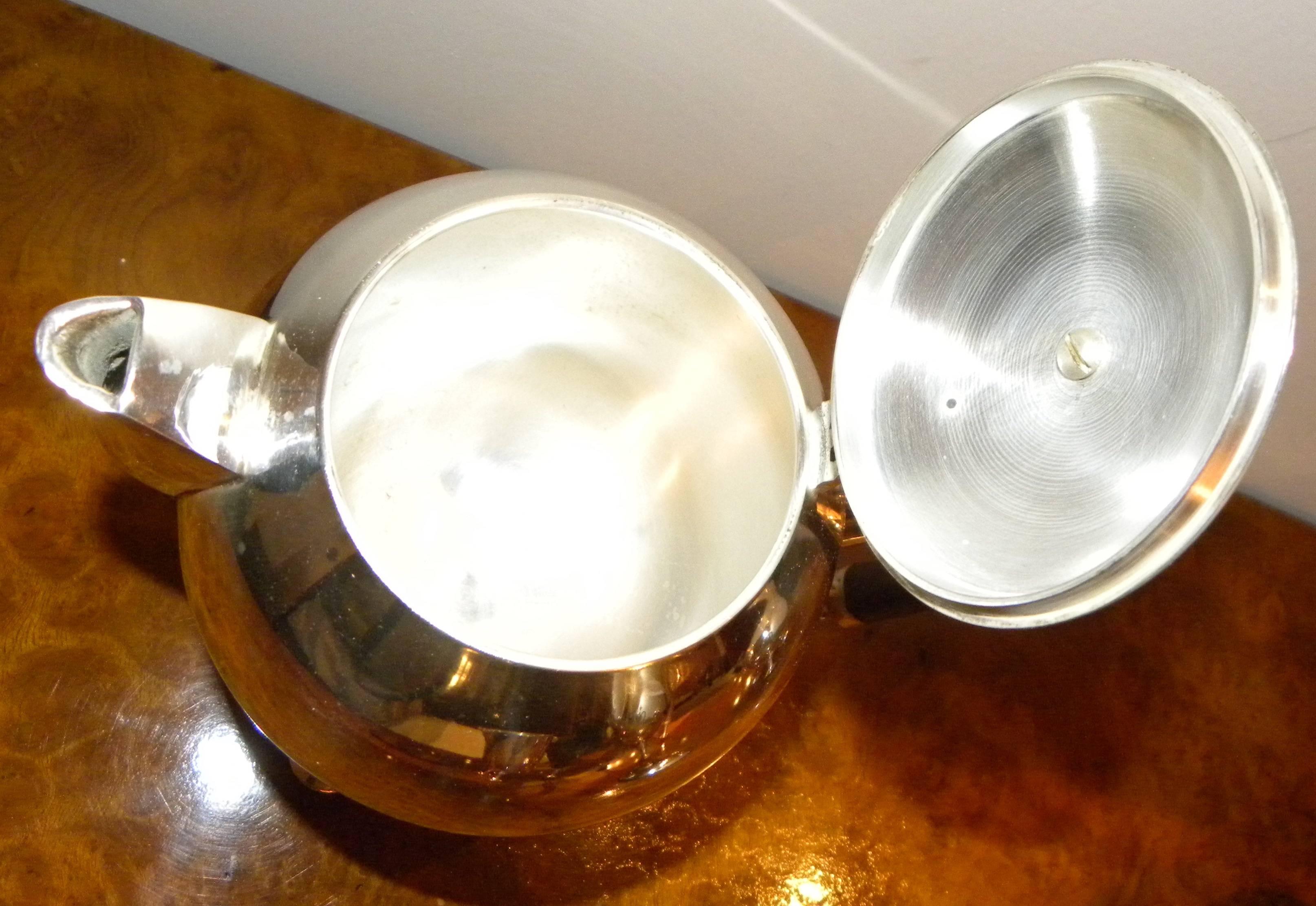 Silver Art Deco Midcentury Tea and Coffee Service Set 1