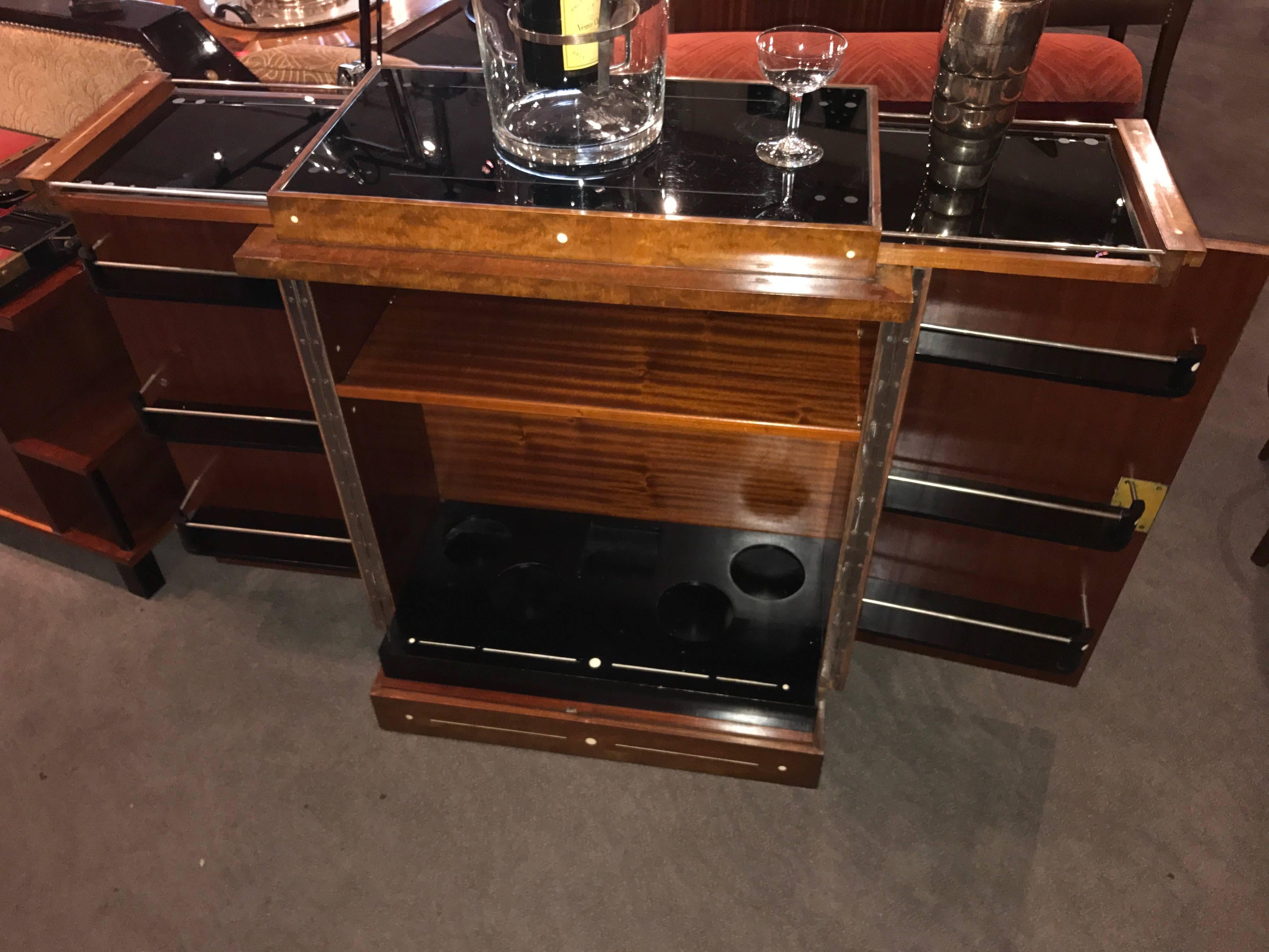 French Art Deco Cabinet Bar with Storage, Shelves Unique