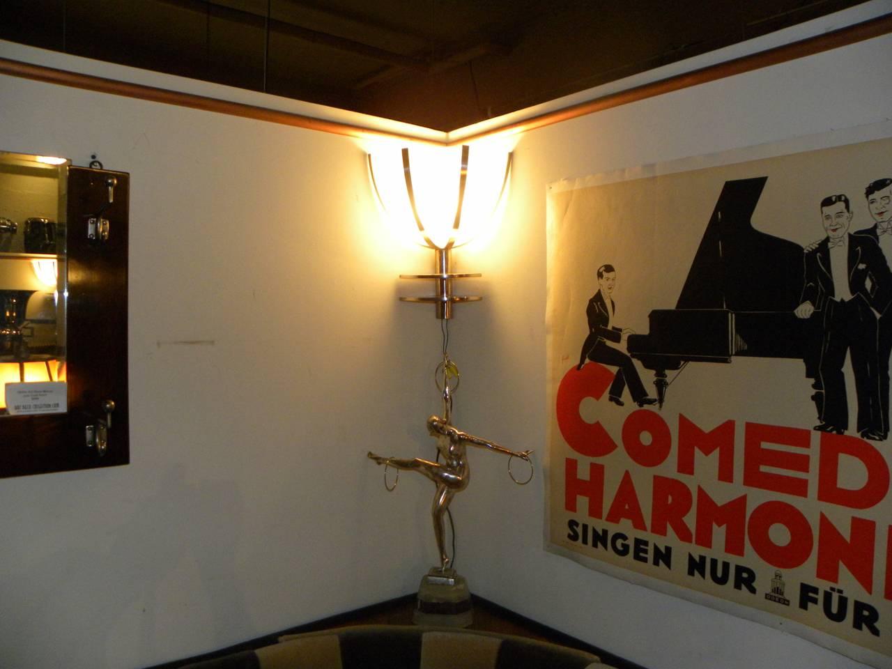 Art Deco Industrial French Sconces Corner Lights Two Pairs For Sale 1