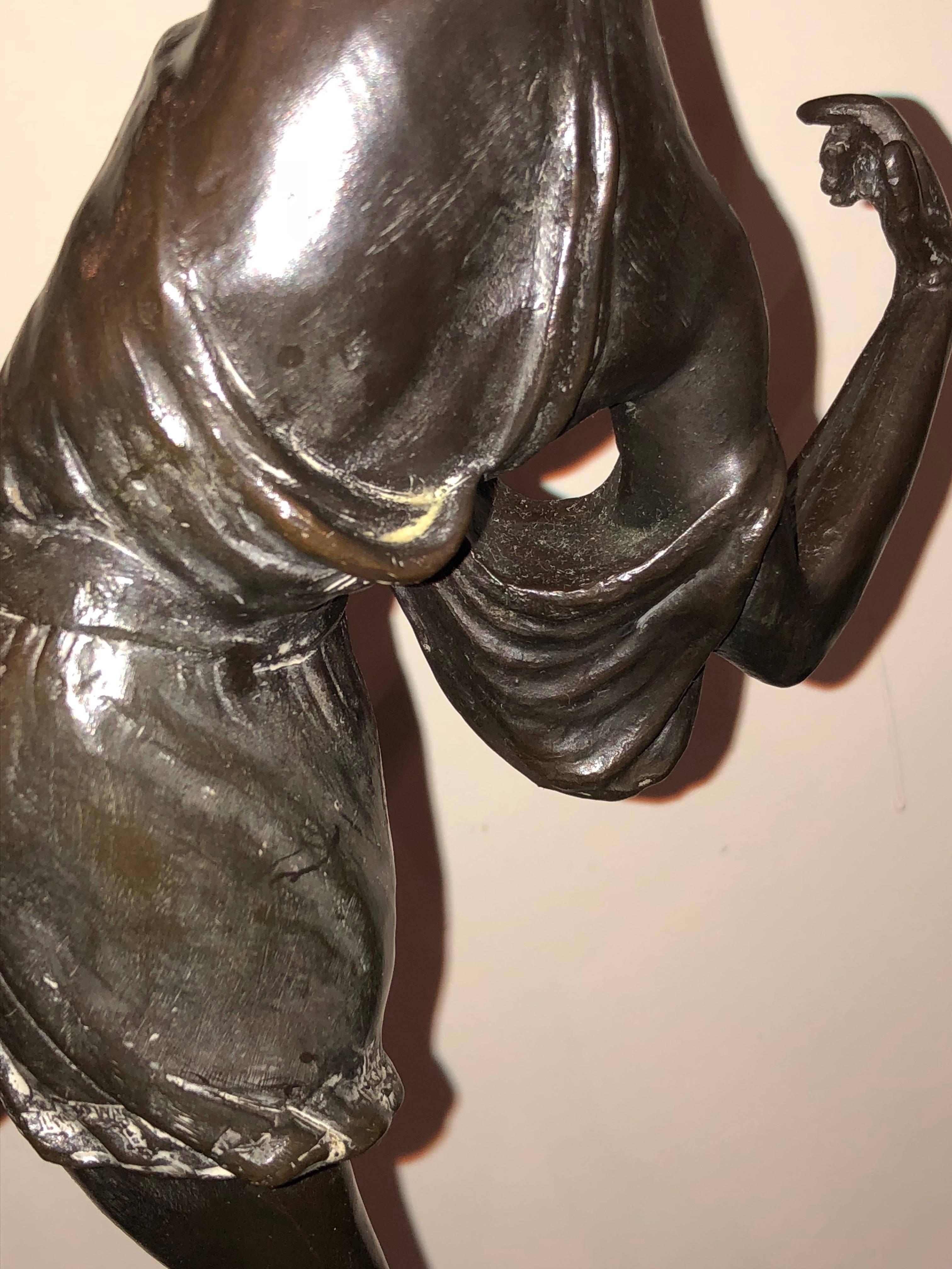 Diana the Huntress Art Deco Bronze Sculpture by Pierre Le Faguays In Excellent Condition In Oakland, CA