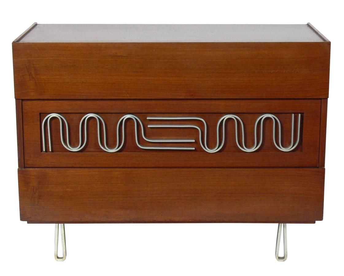 Three-Drawer Chest with Sculptural Hardware by Edmund Spence