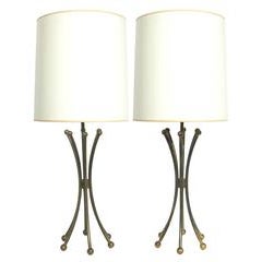 Sculptural Bronze Lamps in the Manner of Jean Royère 6