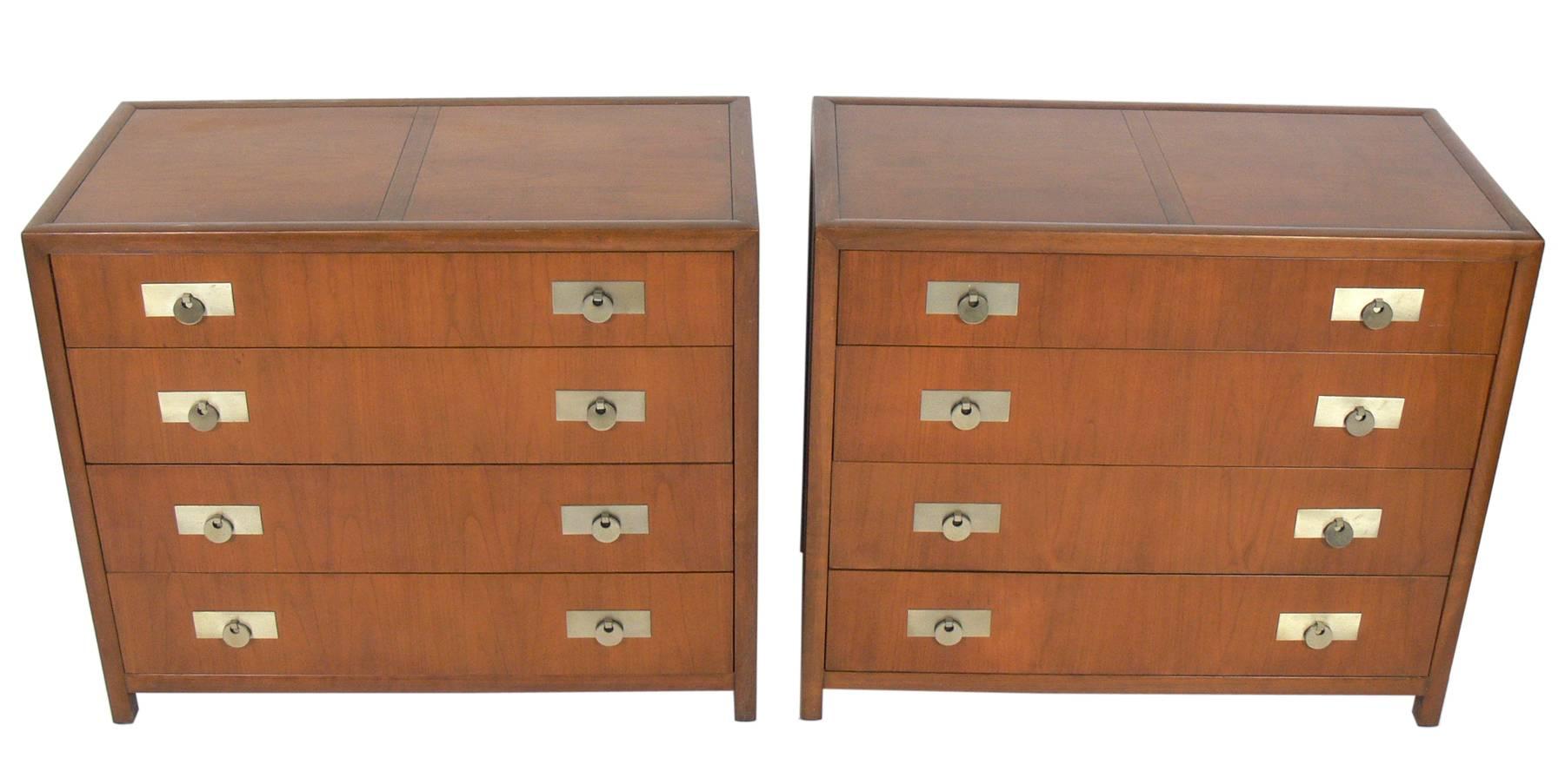 Pair of Asian influenced chests, designed by Michael Taylor for Baker, American, circa 1960s.