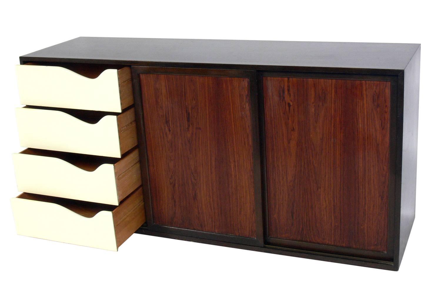 Mid-Century Modern Modern Rosewood Chest or Credenza Designed by Harvey Probber