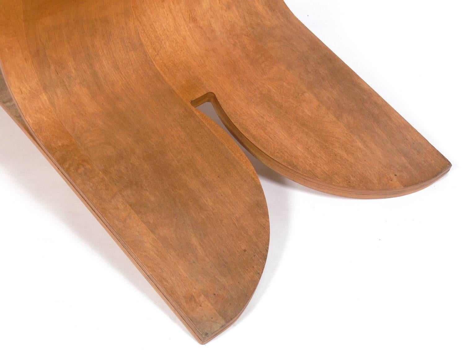 Molded Curvaceous Bentwood Lounge Chair