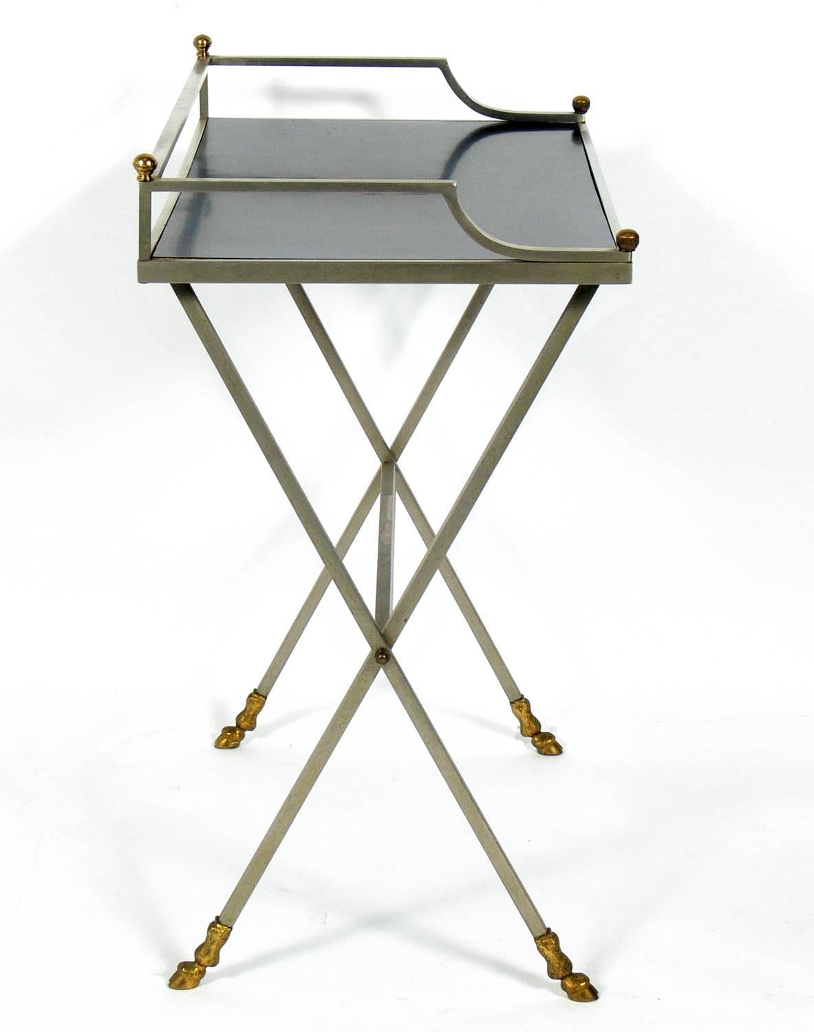 French Elegant Brushed Steel and Brass Bar