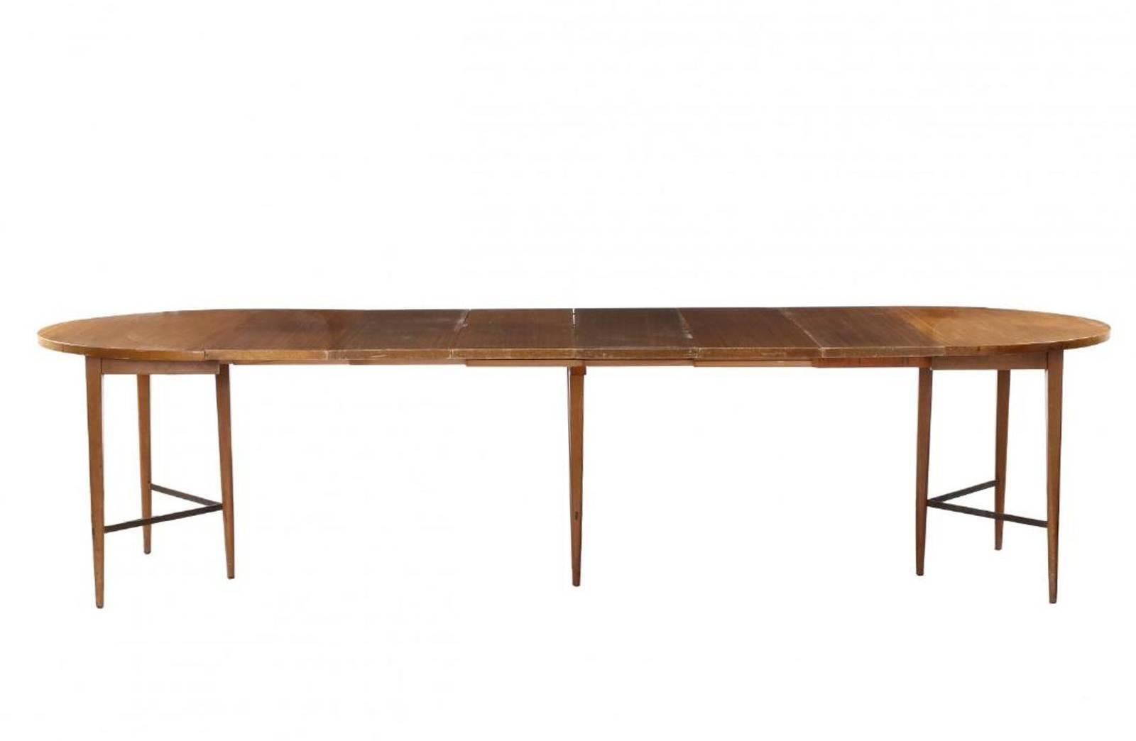 Paul McCobb Modern Dining Table, American, circa 1950s. This table is currently being refinished and can be completed in your choice of color. The price noted below INCLUDES refinishing in your choice of color. This versatile table easily changes