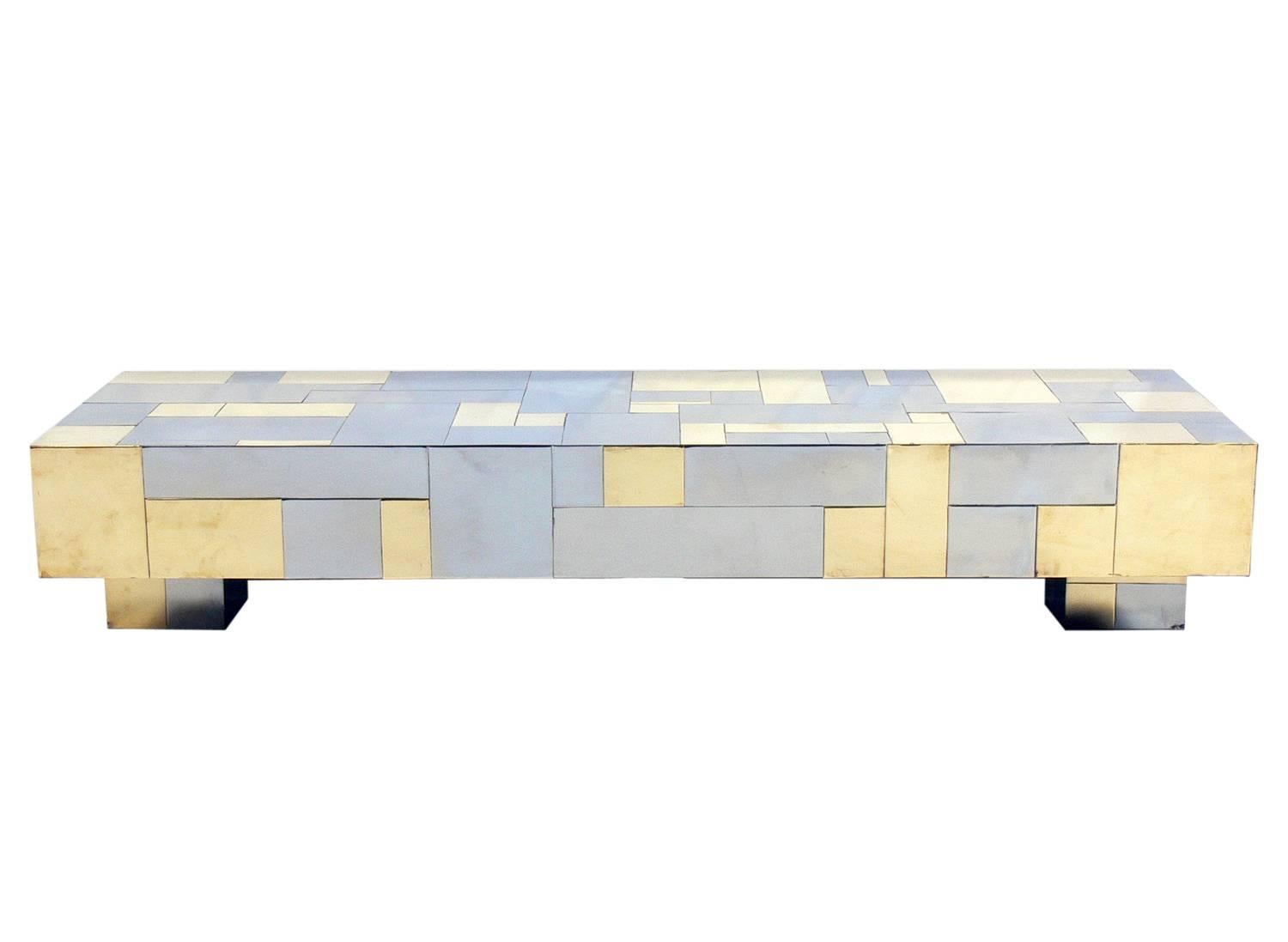 Paul Evans wall-mounted Cityscape console table, American, circa 1960s.