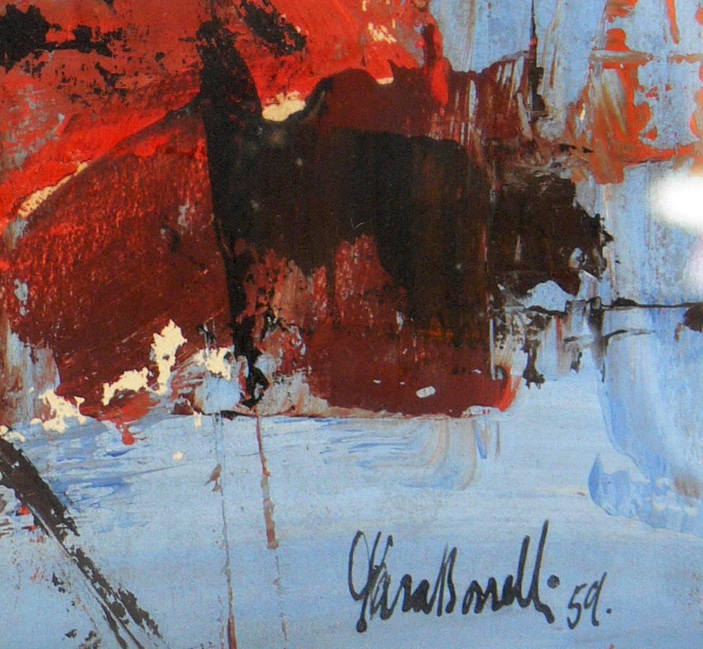 Abstraktes Gemälde von Arnold Taraborrelli aus der Mitte des Jahrhunderts (amerikanisch) im Angebot