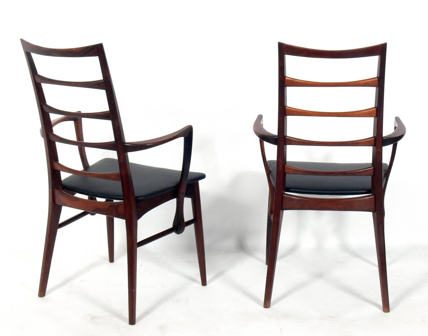 Mid-Century Modern Danish Modern Rosewood Dining Chairs by Niels Koefoed