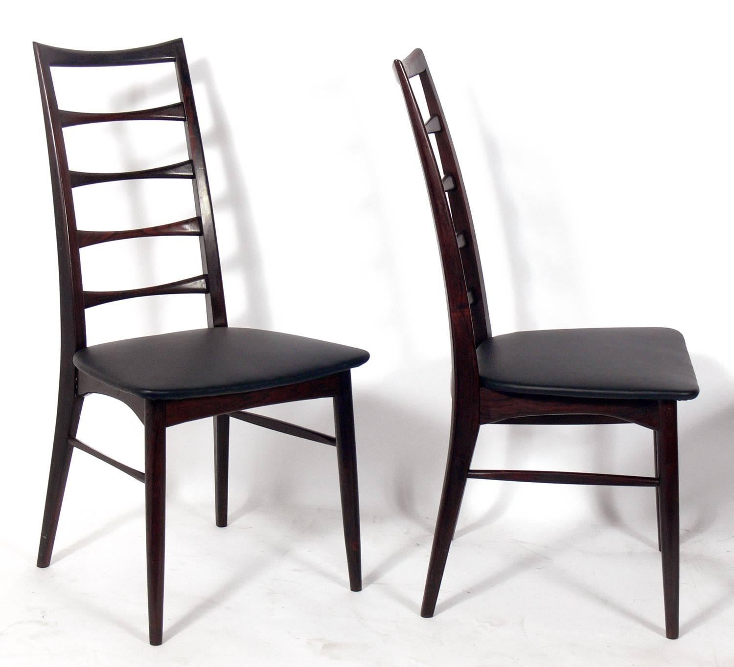 Danish Modern Rosewood Dining Chairs by Niels Koefoed In Good Condition In Atlanta, GA