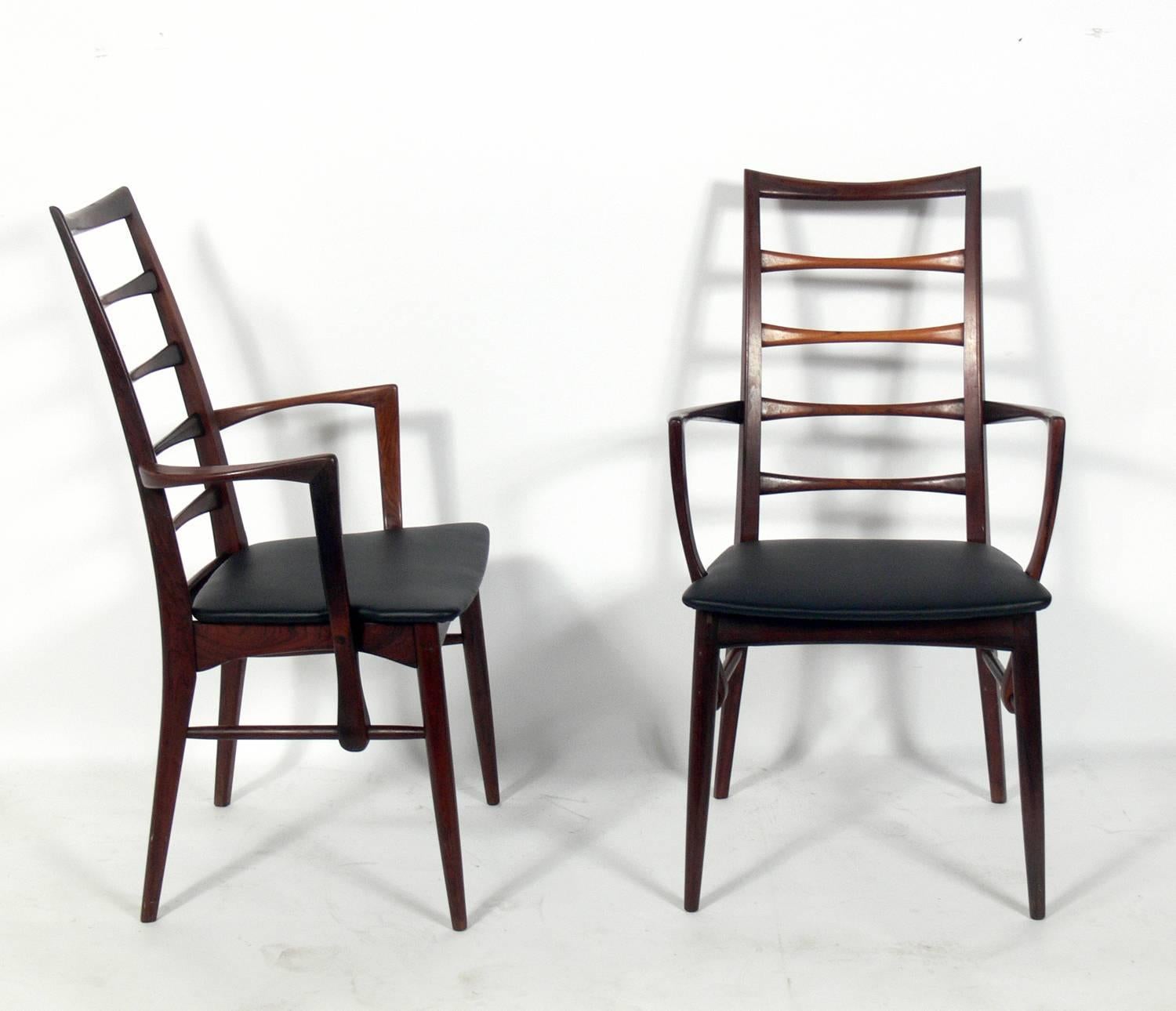 Set of six Danish modern 