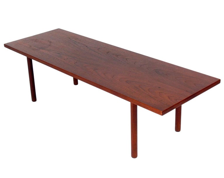 Danish modern coffee table by Hans Wegner for GETAMA, Denmark, circa 1960s.
This table is currently being refinished. The price noted includes refinishing.