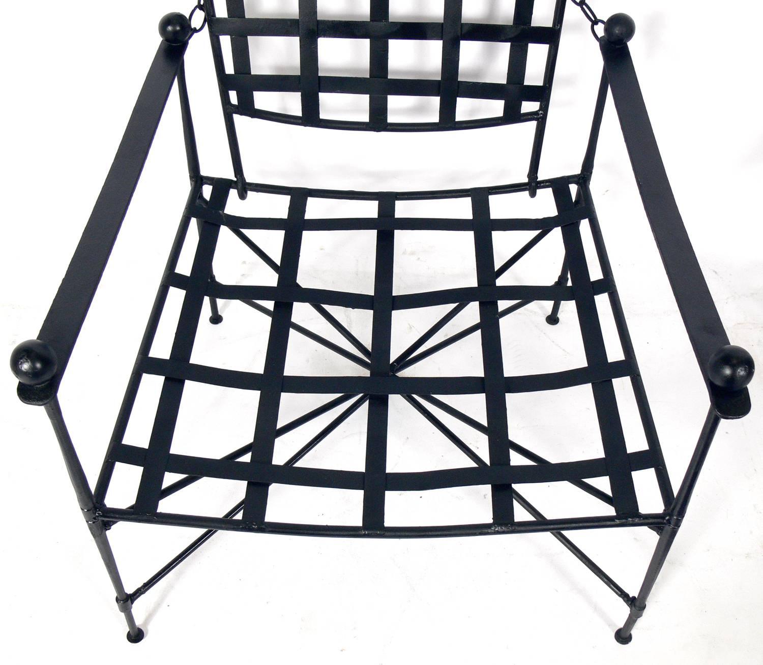 Mid-20th Century Sculptural Iron Patio Set in the Style of Mario Papperzini