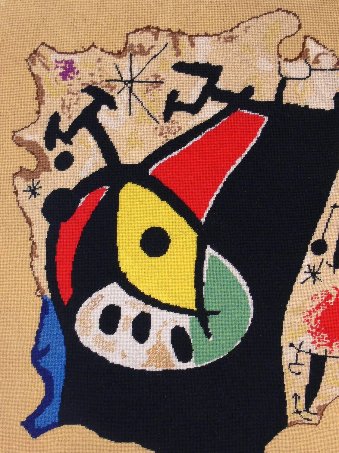 Mid-Century Modern After Joan Miró Tapestry