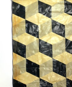 Geometrisch bemalte Boden-Leinwand, großformatig