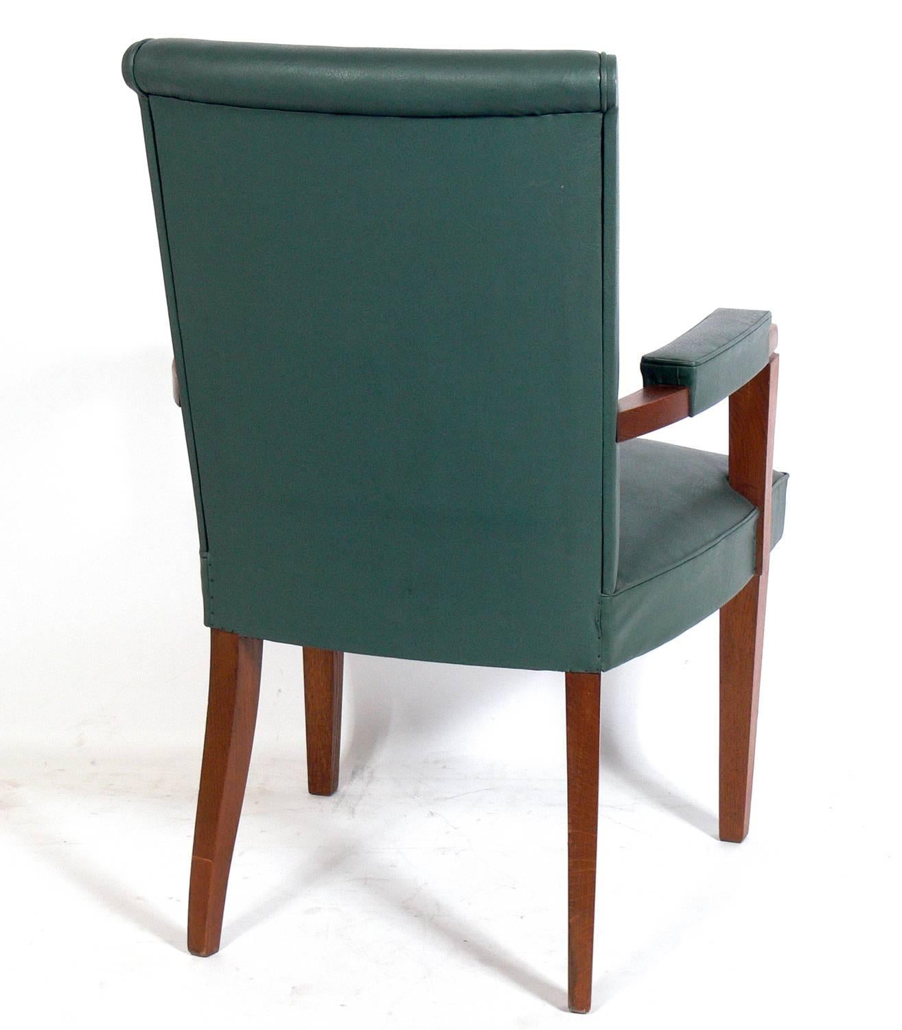 Mid-20th Century Set of Six French Art Deco Dining Chairs