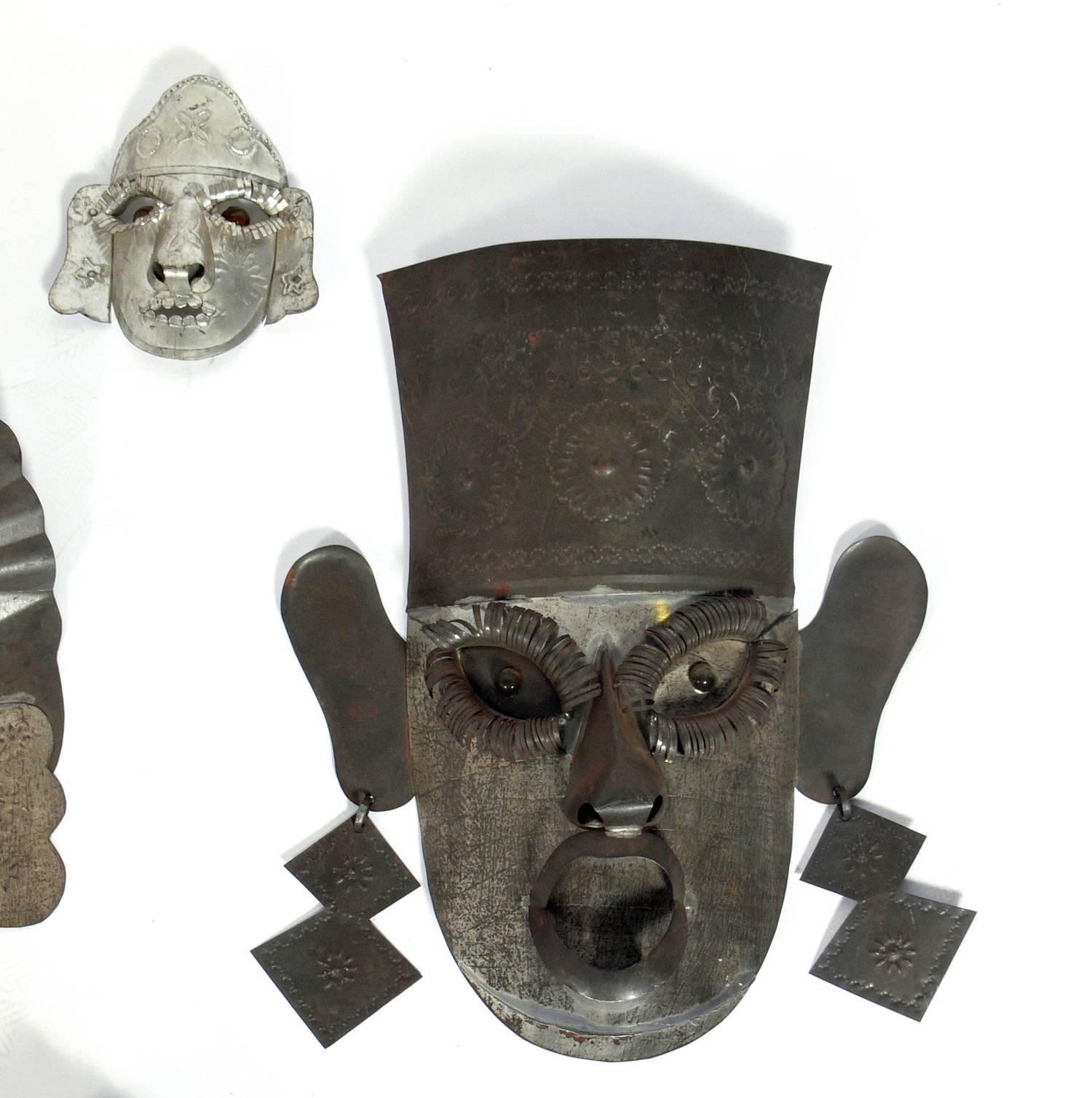 Mid-20th Century Collection of Handmade Mexican Folk Art Masks