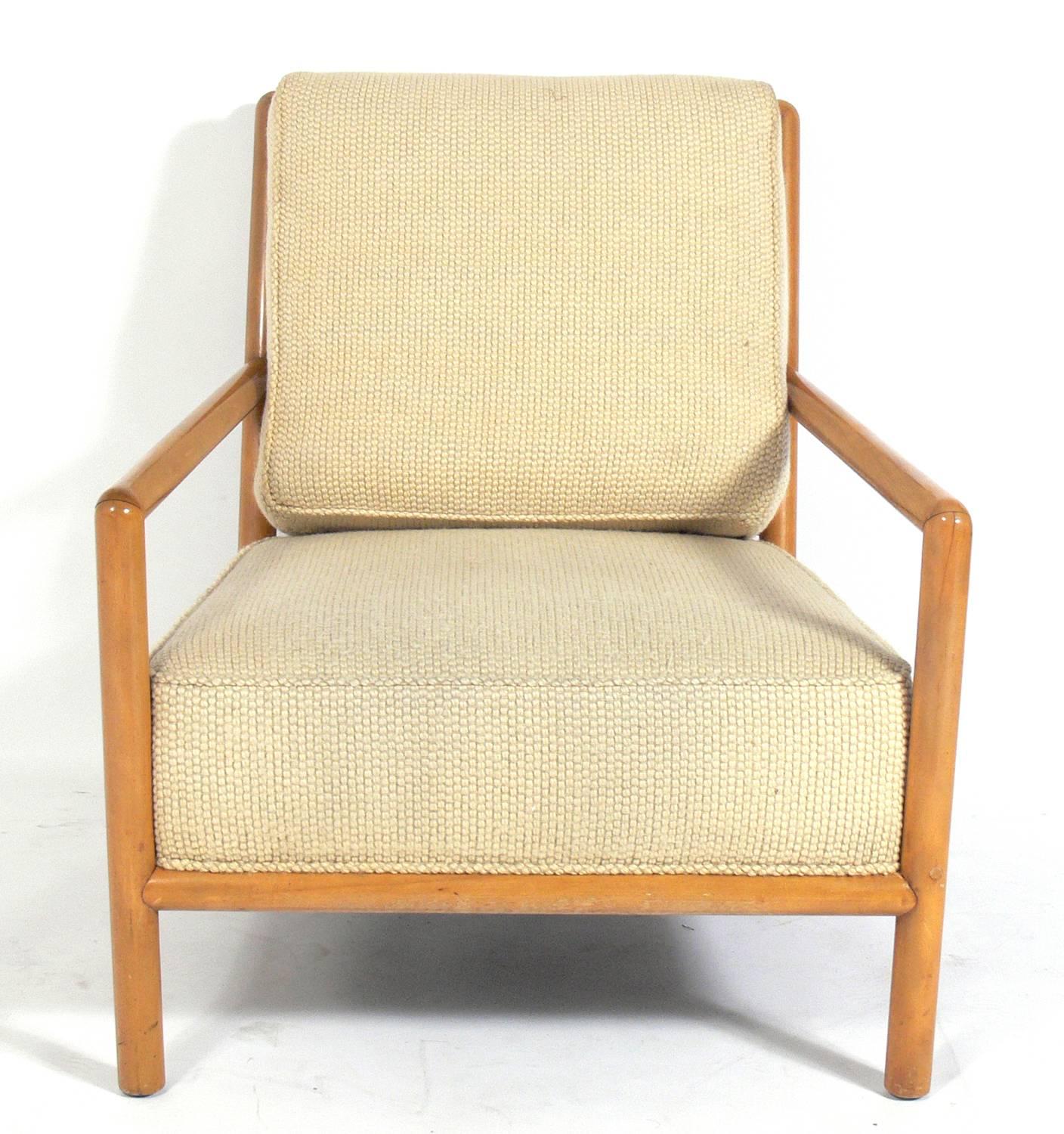 Mid-Century Modern Large-Scale Modern Lounge Chair by T.H. Robsjohn-Gibbings