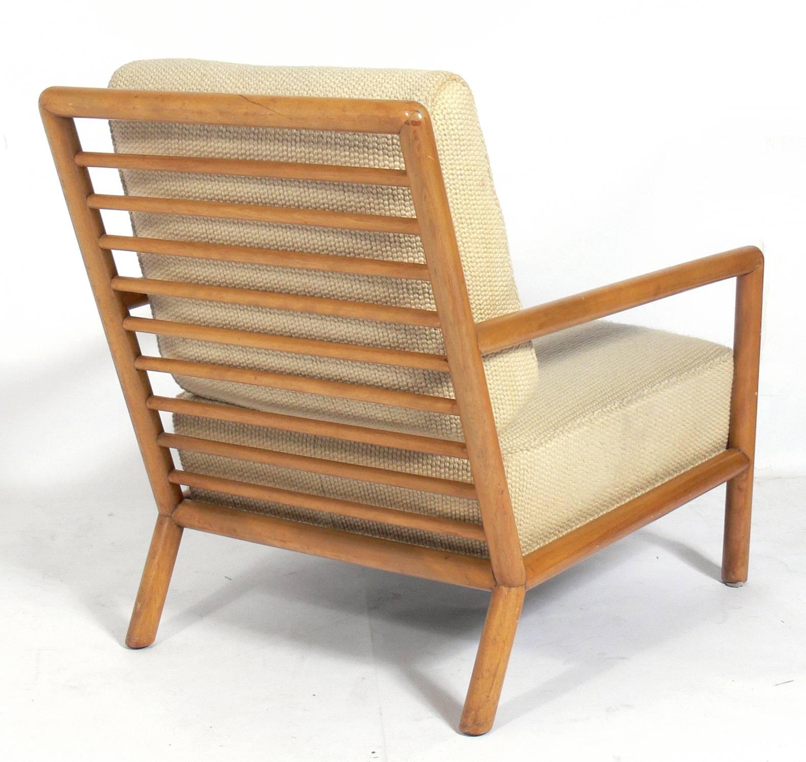 American Large-Scale Modern Lounge Chair by T.H. Robsjohn-Gibbings