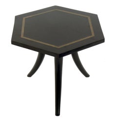 Brass Inlaid Tripod Table