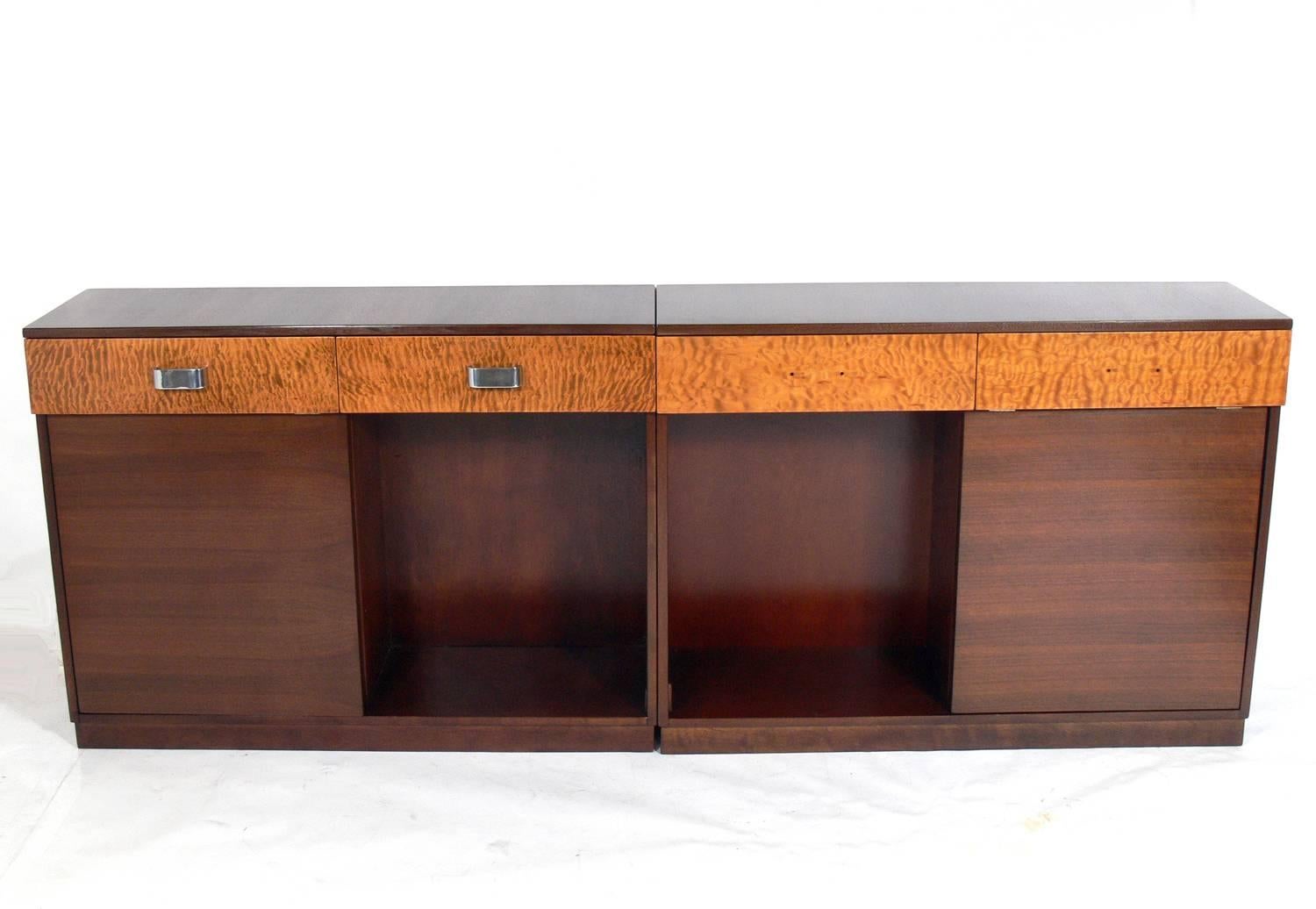 American Pair of Rare Art Deco Credenzas by Russel Wright for Heywood Wakefield For Sale