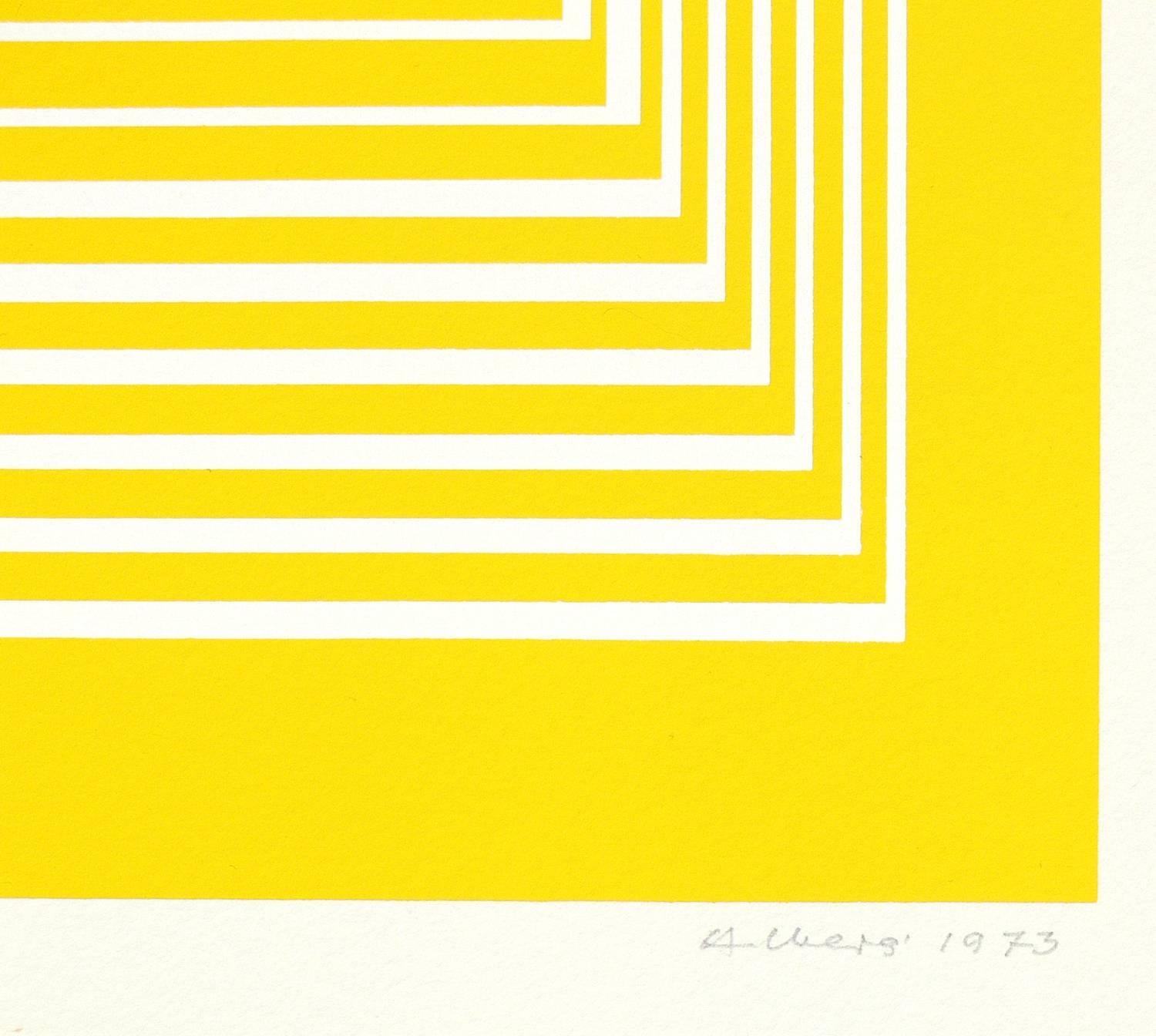 Mid-Century Modern Josef Albers Original Signed Screen-Print 