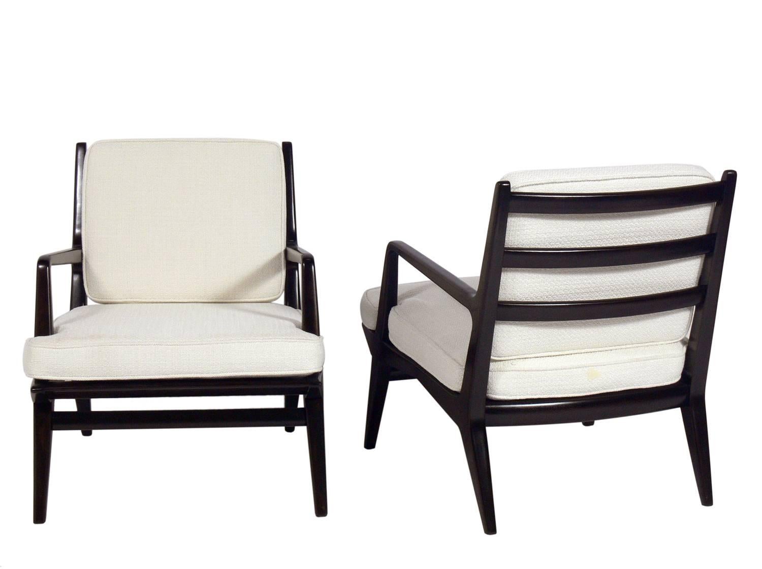 Mid-Century Modern Pair of Lounge Chairs by Carlo di Carli