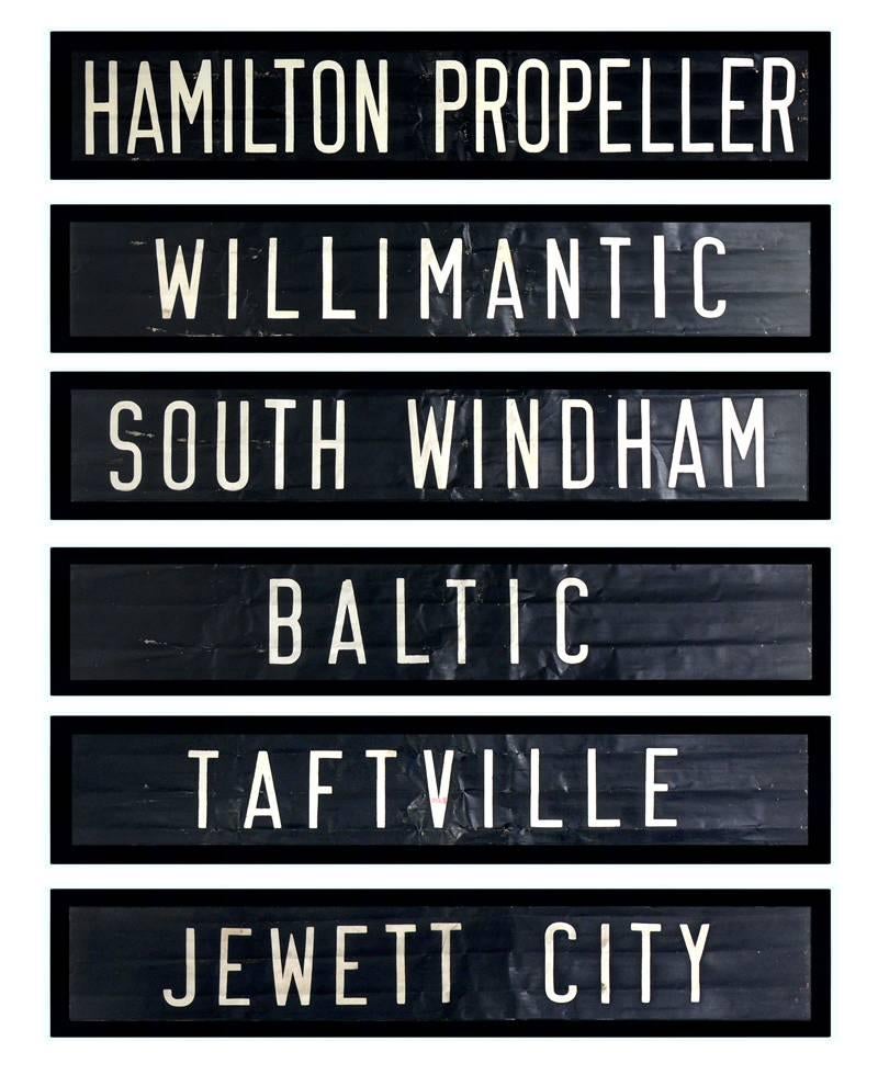 Selection of Connecticut Subway or Bus Signs For Sale 2