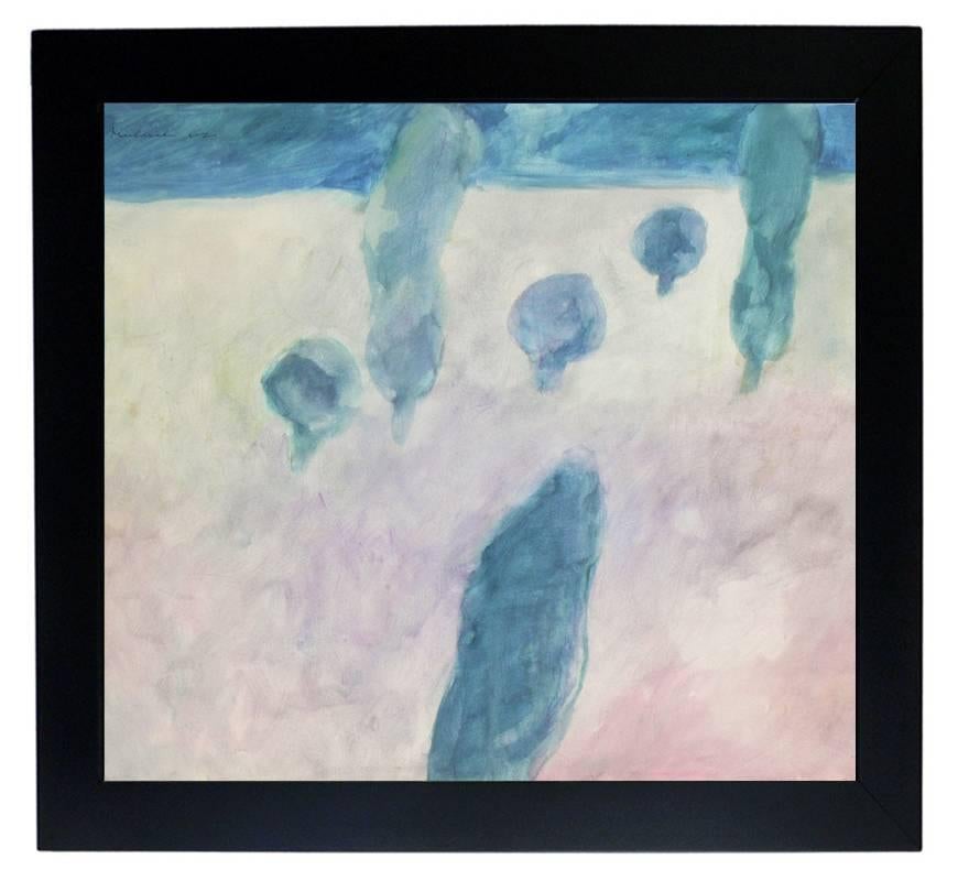 Selection of Abstract Landscape Watercolors by Jochen Michaelis, circa 1960's. Jochen Michaelis is a German artist who lived in New York and Paris. Please see our other 1stdibs listings for more of his works. These works are abstract landscapes