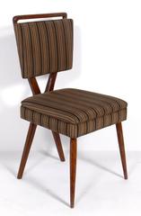Set of Six X-Back Italian Dining Chairs by Gianni Vigorelli